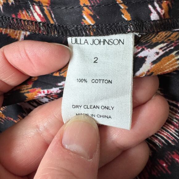 Ulla Johnson Lulu Pleated Cotton Tiered Mini Dress Rosefinch - Picture 8 of 12